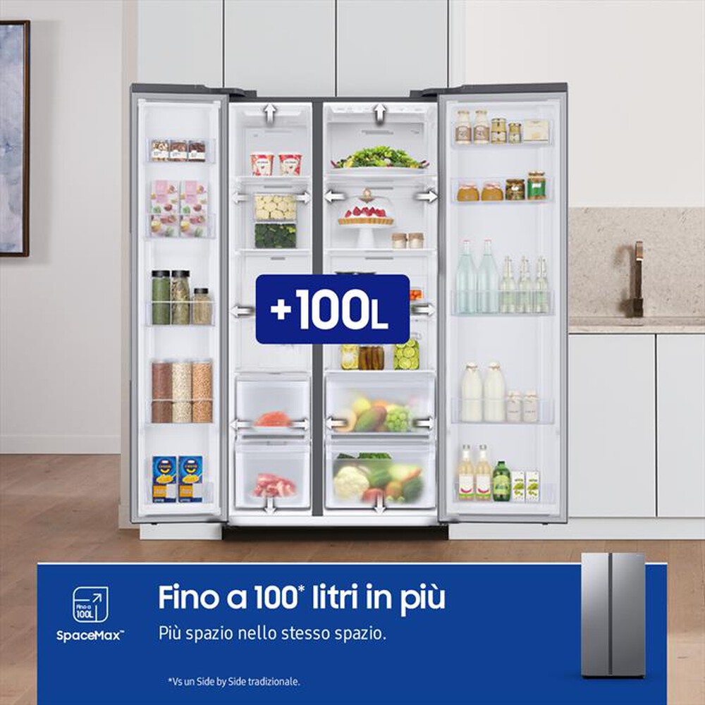 "SAMSUNG - Frigorifero side by side RS62DG5003S9EF Classe E-Metal Inox"