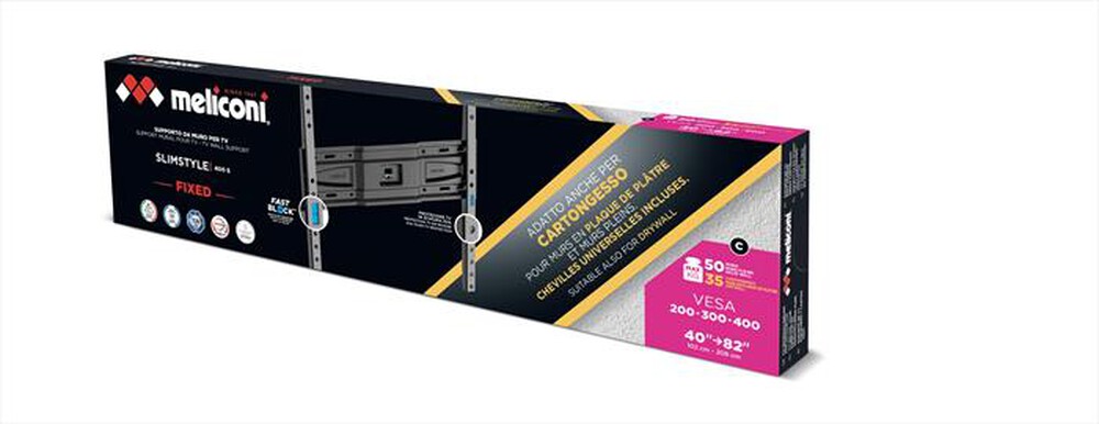 "MELICONI - Supporto TV SLIMSTYLE PLUS 400S CG 50 Kg-Nero"