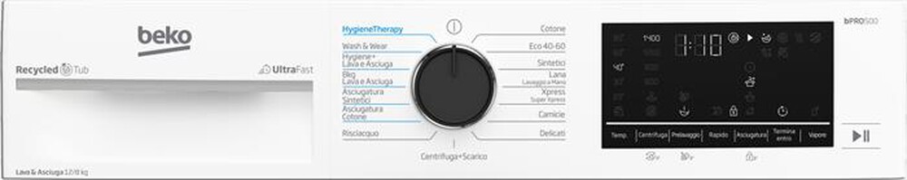 "BEKO - Lavasciuga BDT512844S 12/8 Kg Classe A-Bianco"