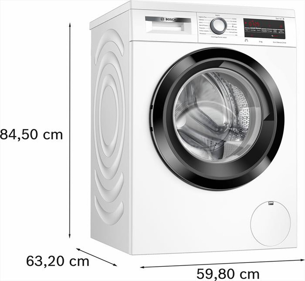 "BOSCH - Lavatrice WUU28T29II 9 Kg Classe A-Bianco"
