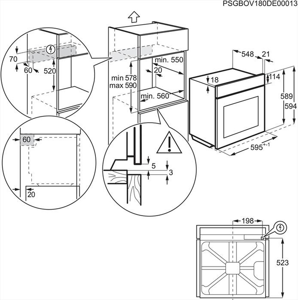 "AEG - Forno incasso elettrico GR6PB53FSB Classe A+-Inox antimpronta"