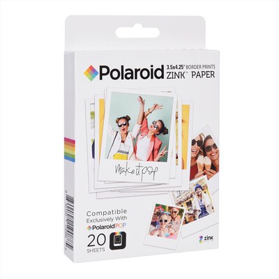 POLAROID - Carta per POP Zink 3X4" 20F - Bianco