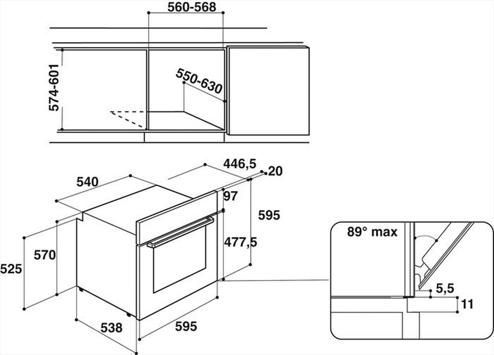 Immagine del prodotto HOTPOINT ARISTON - Forno incasso elettrico FA2 844 H IX HA Classe A+-Stainless steel