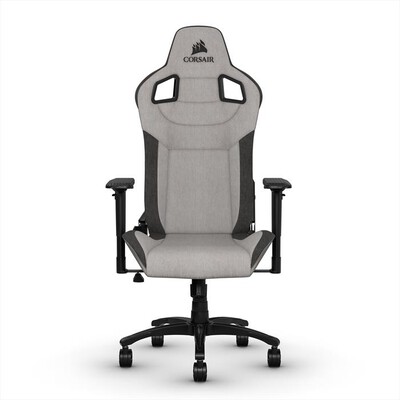 CORSAIR - CORSAIR T3 RUSH, Fabric Gaming Chair, Gray/Charcoa-Grigio carbone