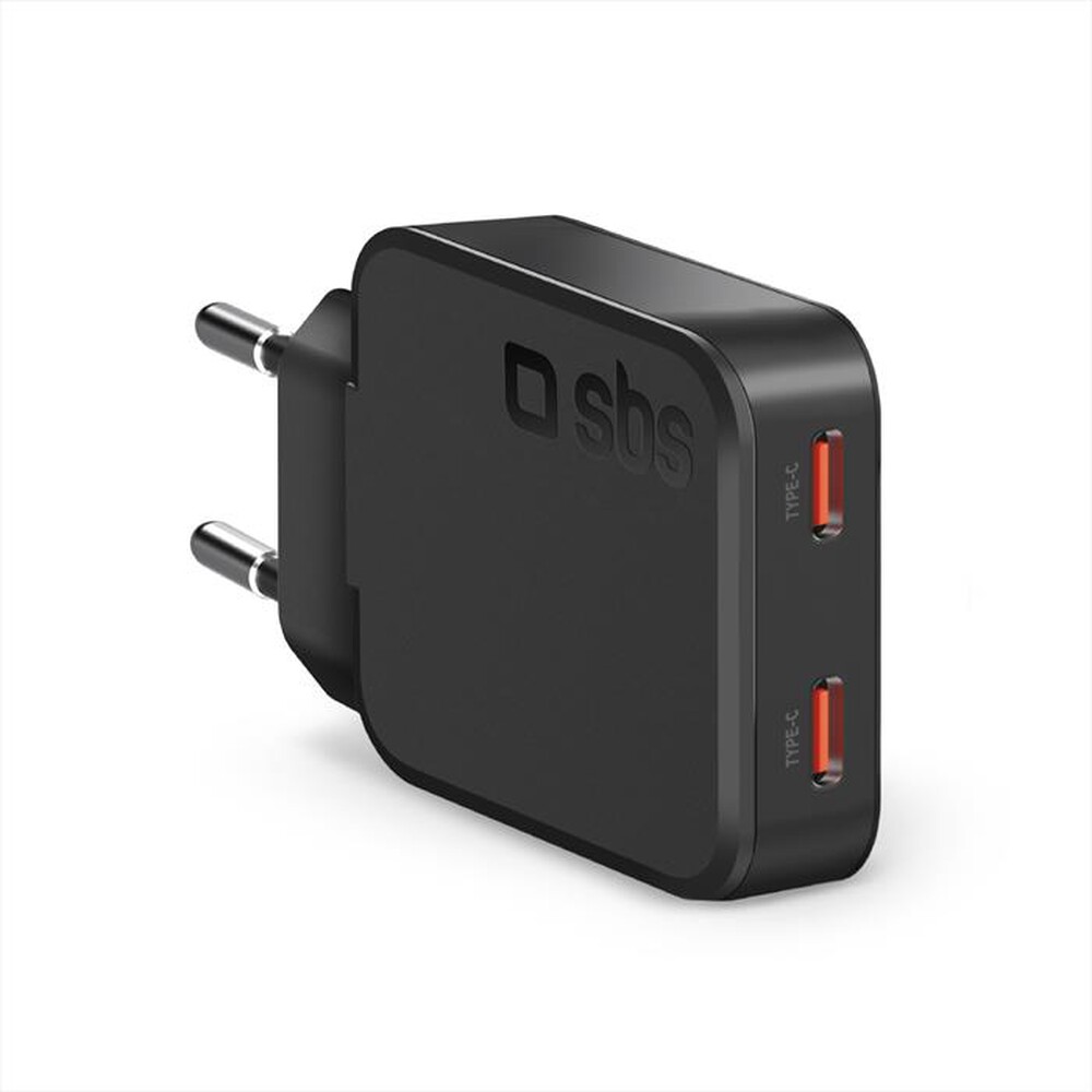 Immagine del prodotto SBS - Caricabatterie Slim 65W 2x USB-C-Nera