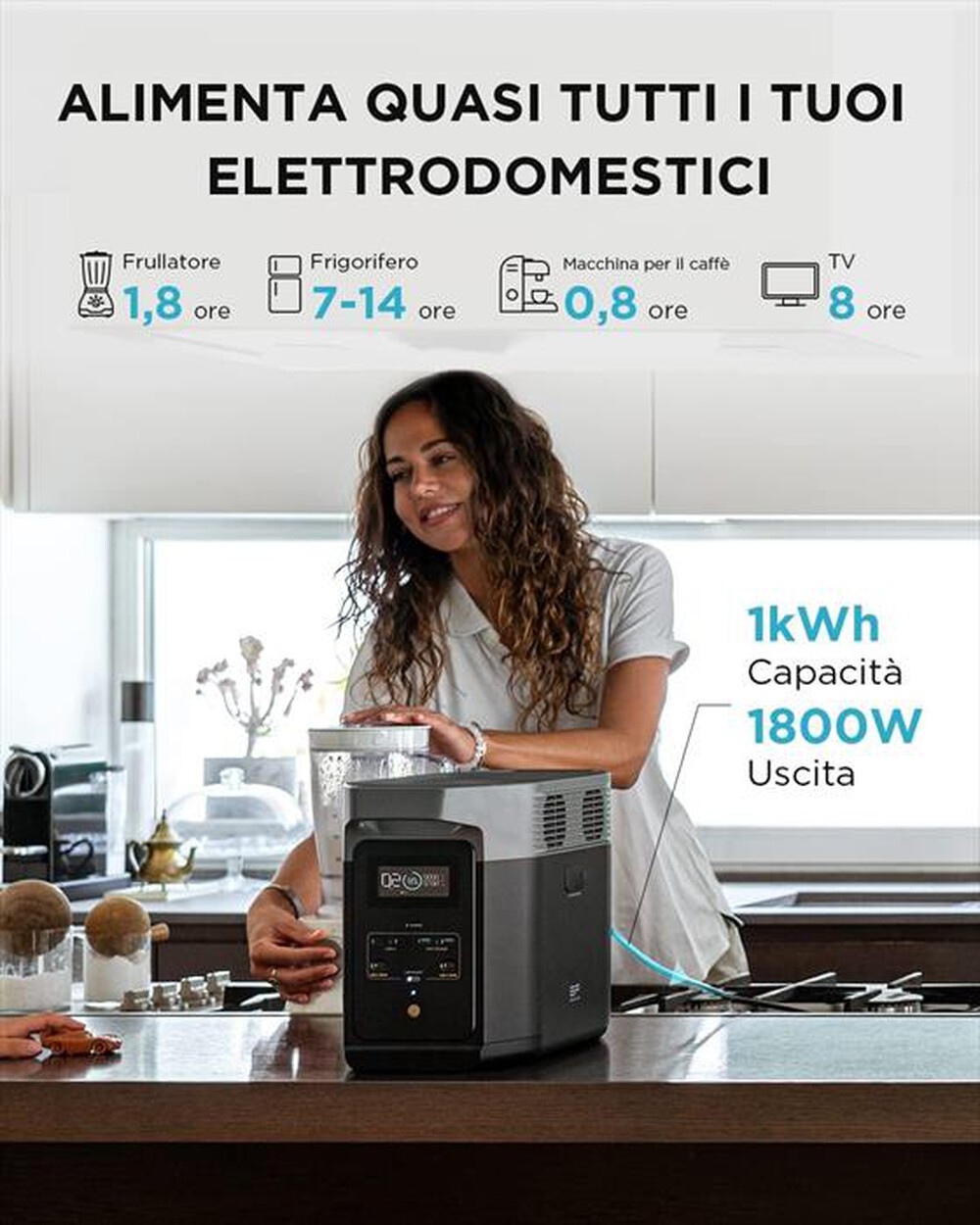 "ECOFLOW - Batteria portatile aglio ioni di litio ZMR330-EU-nero"