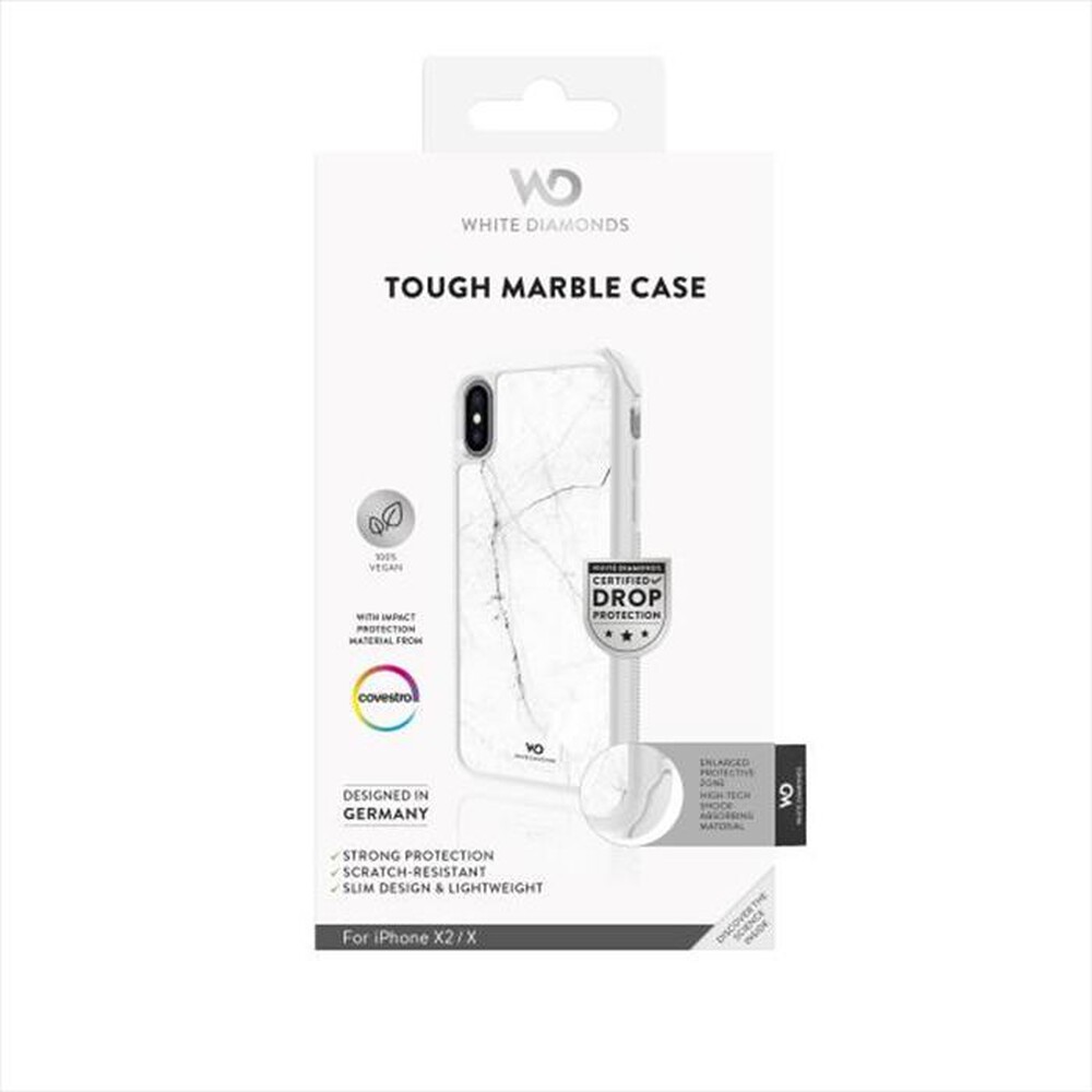 "WHITE DIAMOND - 1370TMC47 COVER IPHONE XS/ IPHONE X-Bianco"