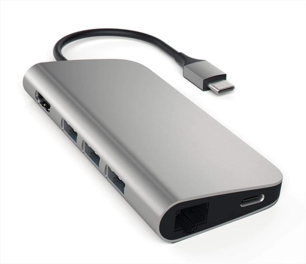 "SATECHI - ADATTATORE USB-C MULTI-PORTA 4K ETHERNET-space grey"