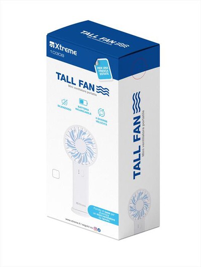 XTREME - Ventilatore portatile 10308-bianco