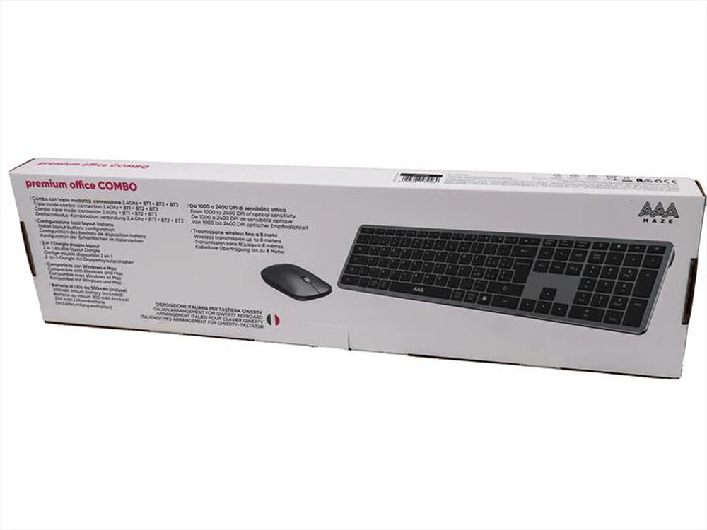 Immagine del prodotto AAAMAZE - TASTIERA CON MOUSE OFFICE COMBO-Grigio