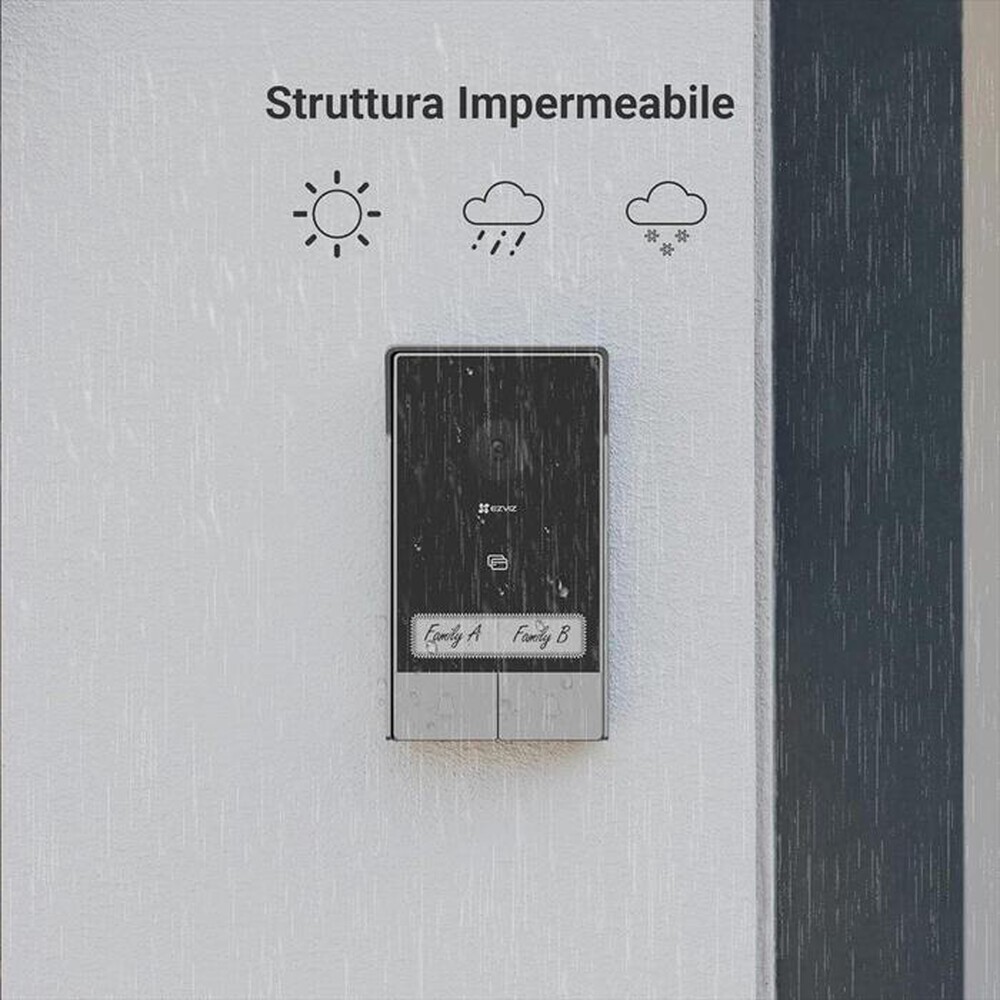 Immagine del prodotto EZVIZ - Videocitofono per smart home 2K HP7- BIFAMILIRE-Grigio