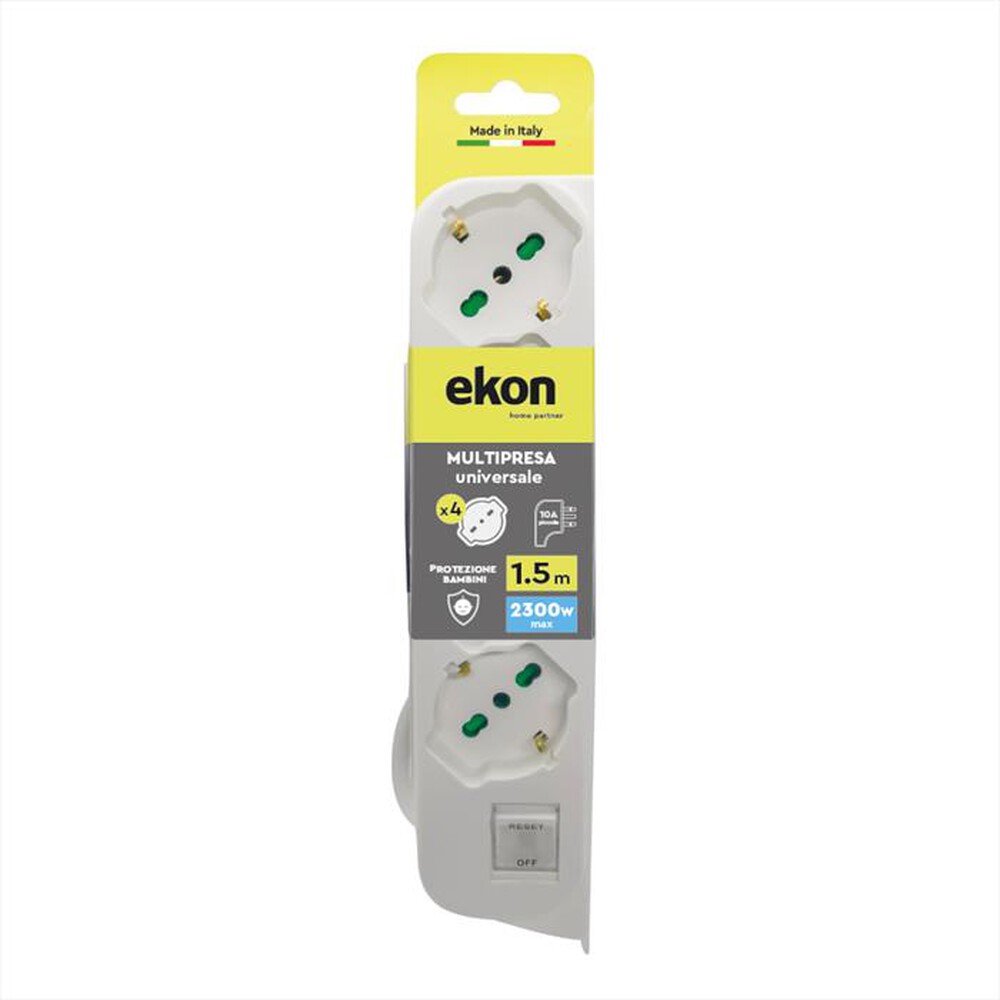 "EKON - Multipresa OMEGA 3 ECELSTR3BIDE16W-Bianco"