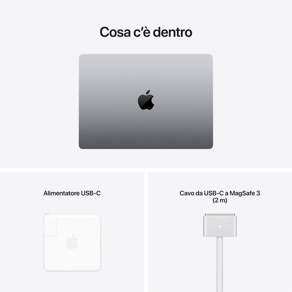 "APPLE - MacBook Pro 14\"  M1 Pro  8-core  14-core 512GB SSD-Grigio Siderale"