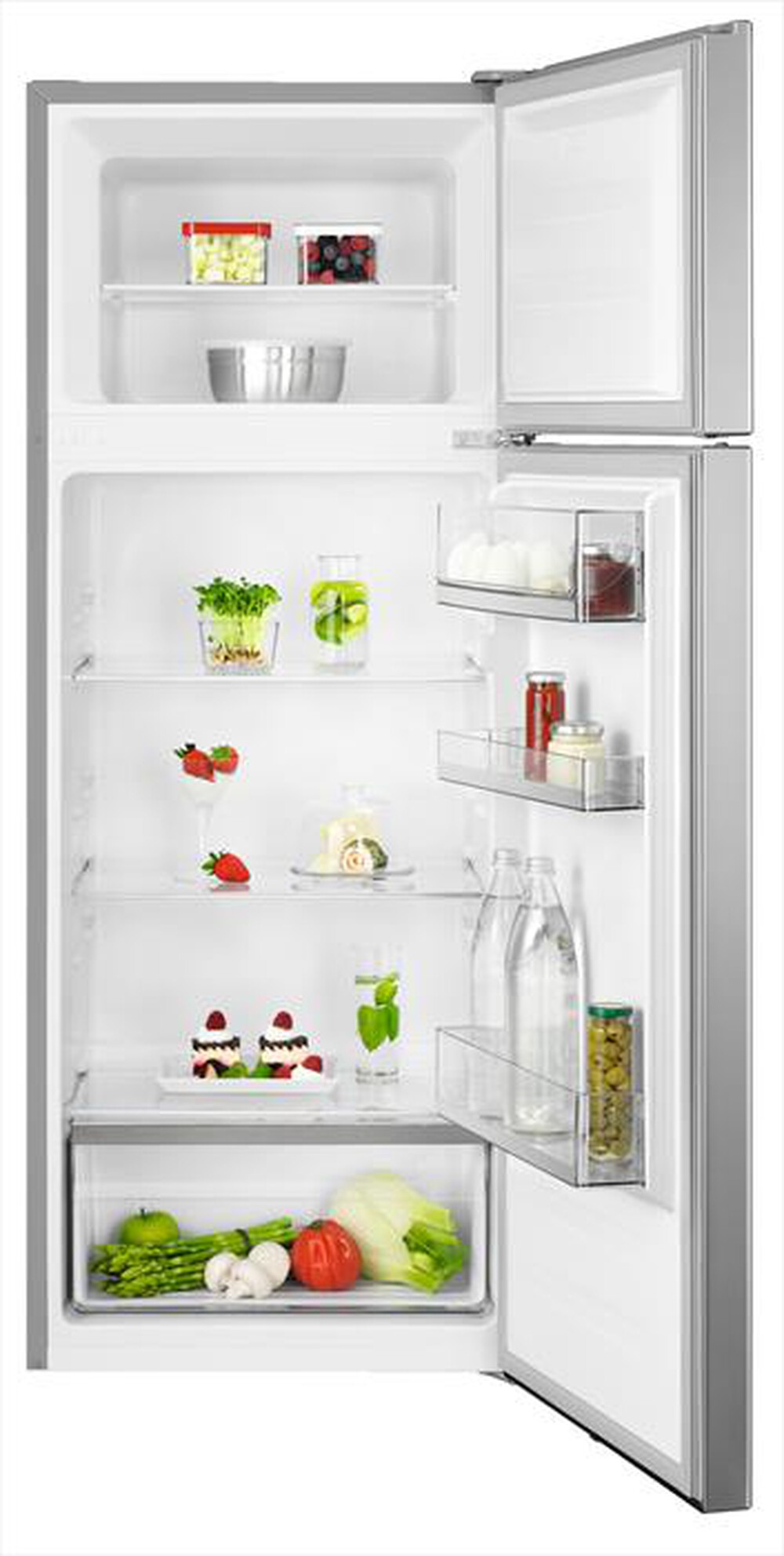 "AEG - Frigorifero 2 porte RDB424E1AX Classe E 207lt-Inox-silver antimpronta"