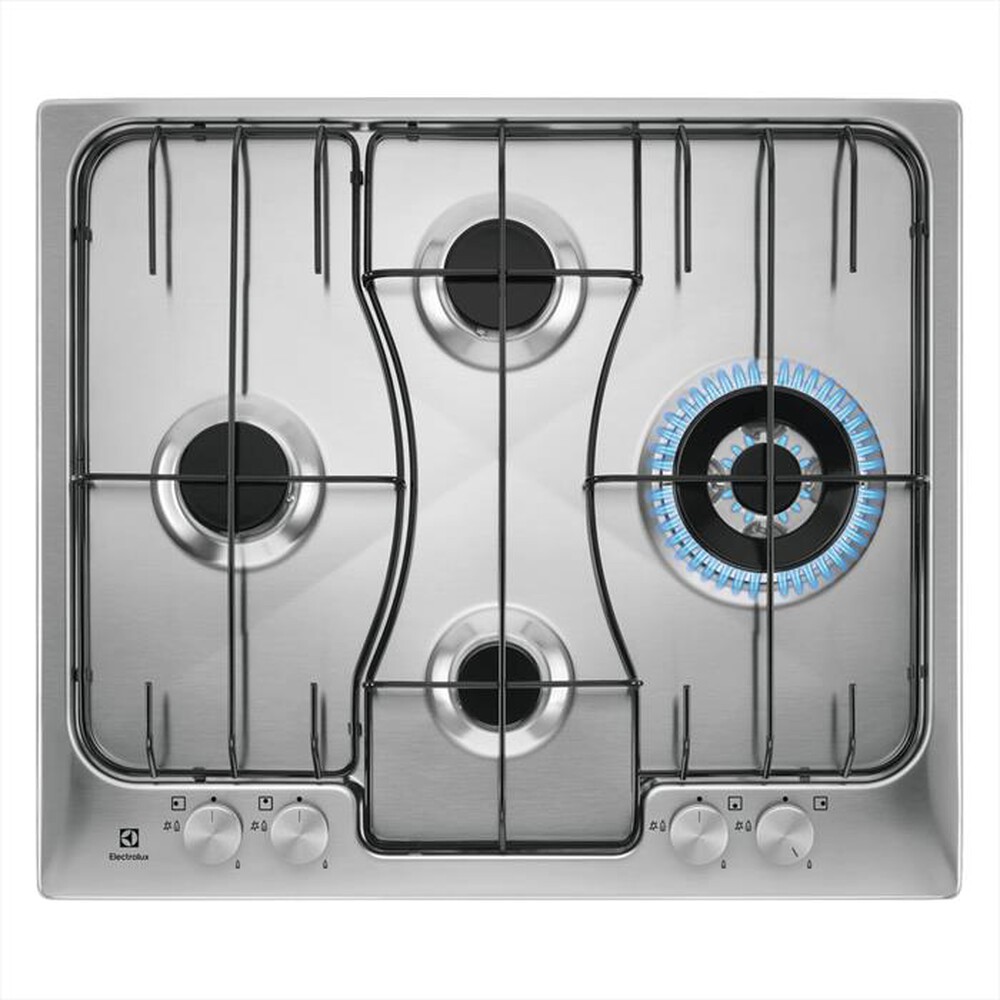 Immagine del prodotto ELECTROLUX - Piano cottura a gas RGG6243LOX 4 fuochi 59,4cm-INOX ANTIMPRONTA