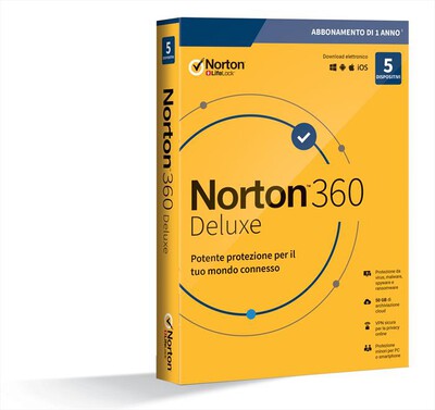 NORTON - Norton 360 Deluxe 2020 - 5Disp 12M 50GB - 