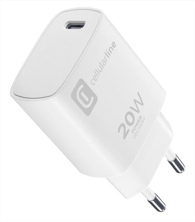 CELLULARLINE - Caricatore da rete ACHIPHUSBCPD20SMLW-Bianco