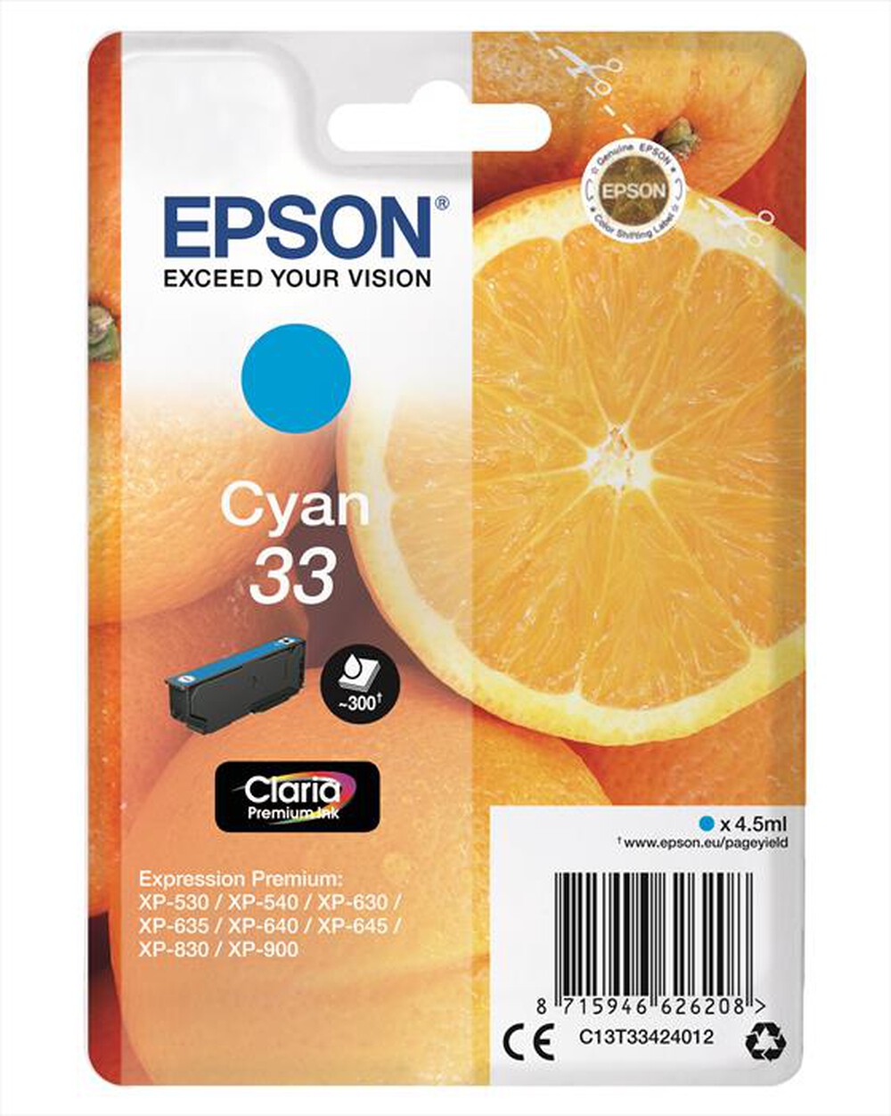 Immagine del prodotto EPSON - C13T33424022-Ciano