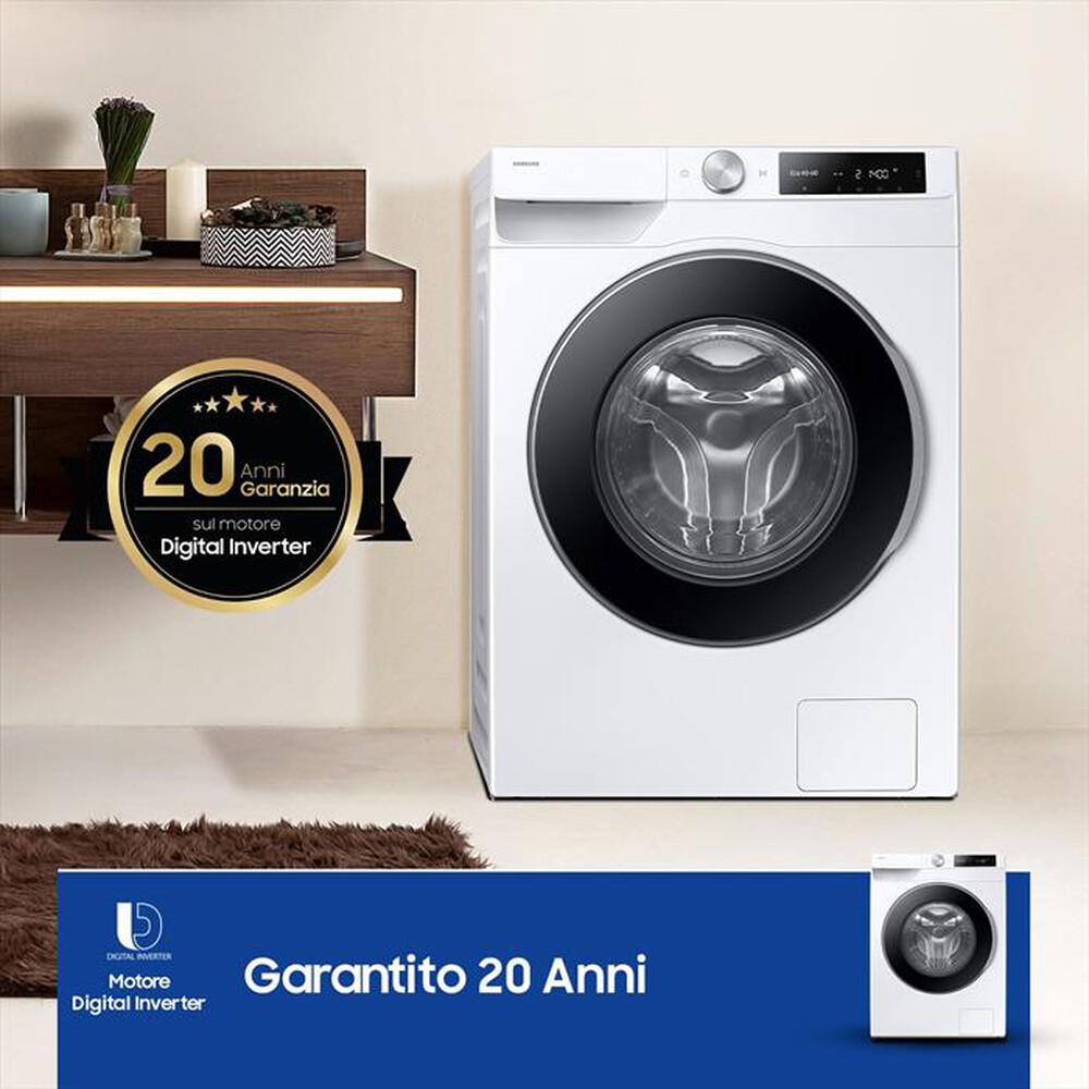 "SAMSUNG - Lavatrice WW90DG6U25LEU3 9 Kg Classe A-bianco"