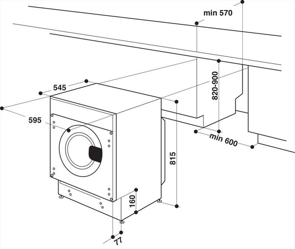 "HOTPOINT ARISTON - Lavatrice incasso BI WMHG 71483 EU N 7 Kg Classe D"