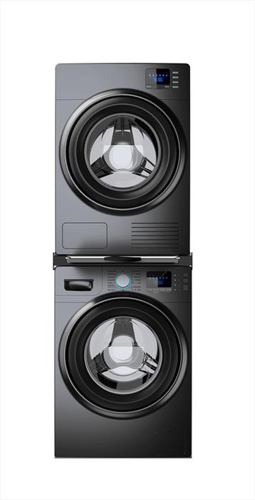 Immagine del prodotto MELICONI - Kit di sovrapposizione lavatrice TORRE DARK-Tecnopolimero Nero e legno gri