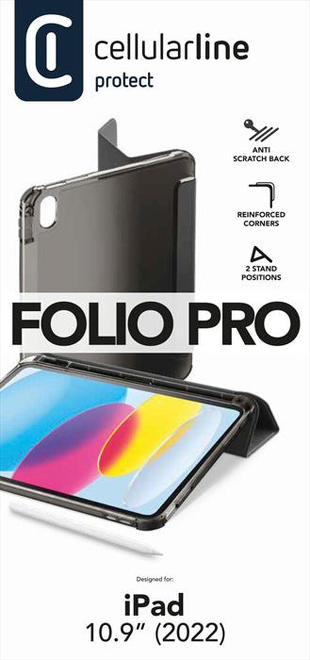 Immagine del prodotto CELLULARLINE - Custodia FOLIOIPAD22102K per  iPad 10.9'' (2022)-Nero