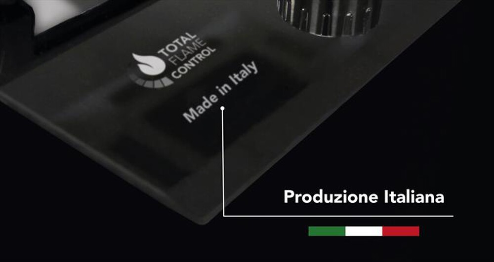 "GLEM GAS - Piano cottura a gas GV755XBK 5 fuochi 70cm-Nero Lucido"