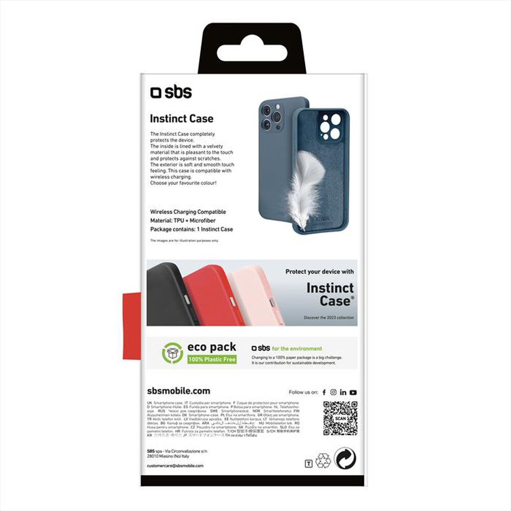 "SBS - Cover TEINSTIP1567PB per iPhone 15 Pro Max-Blu"