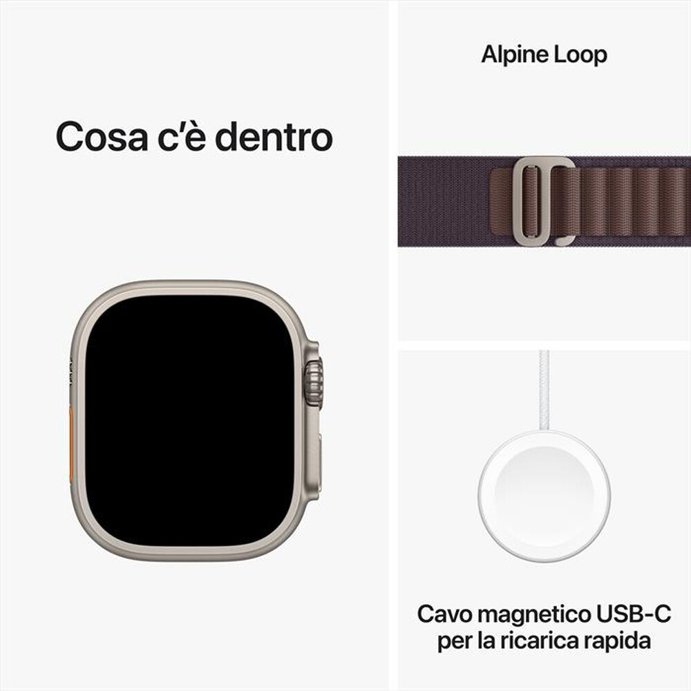 "APPLE - Watch Ultra 2 GPS + Cellular Cassa 49mm - Large-Indigo Alpine Loop"