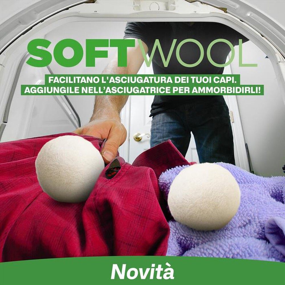 "MELICONI - Sfere in lana per asciugatrice SOFT WOOL 3 PZ-Lana neozelandese"