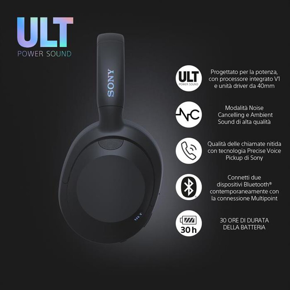 "SONY - Cuffie a padiglione chiuso WHULT900NB.CE7-nero"