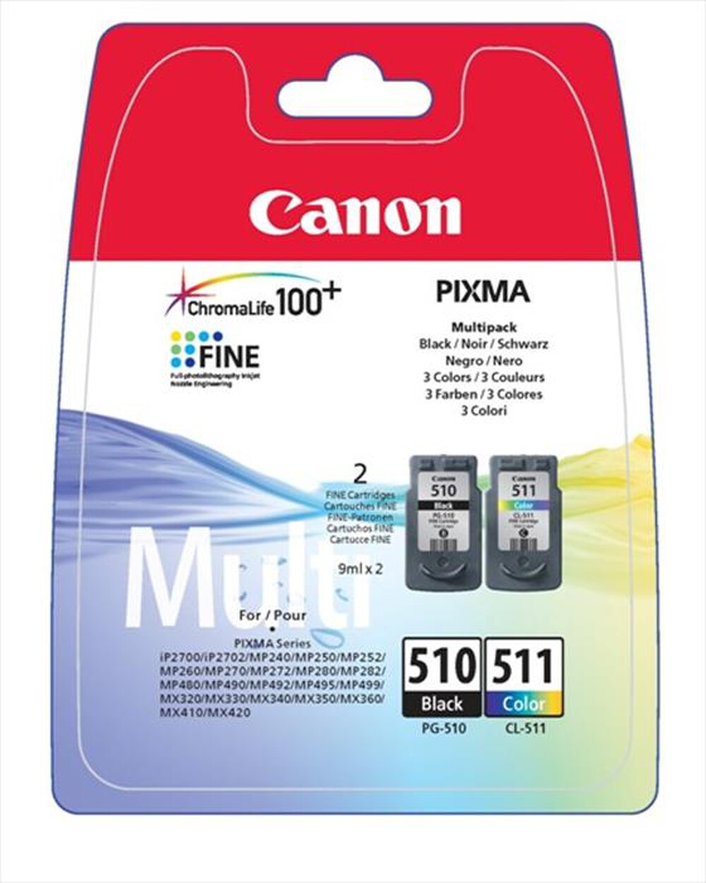 "CANON - PG-510/CL-511 MULTIPACK-Black, Colors"