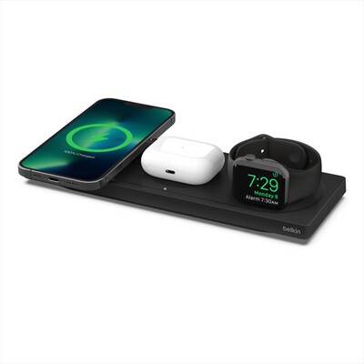 BELKIN - TAPPETINO DI RICARICA WIRELESS MAGSAFE 3 IN 1-nero