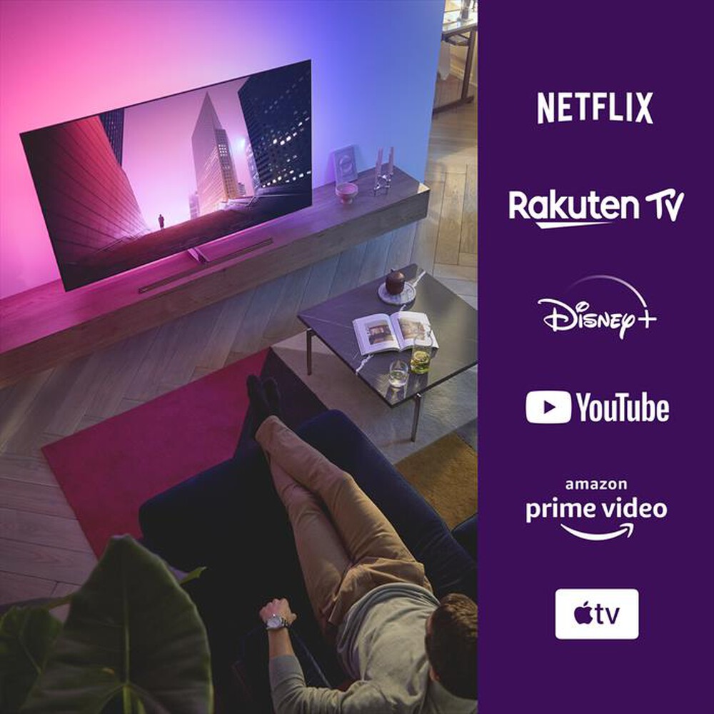 "PHILIPS - SMART TV OLED AMBILIGHT 4K 55\" 55OLED856/12-Black"
