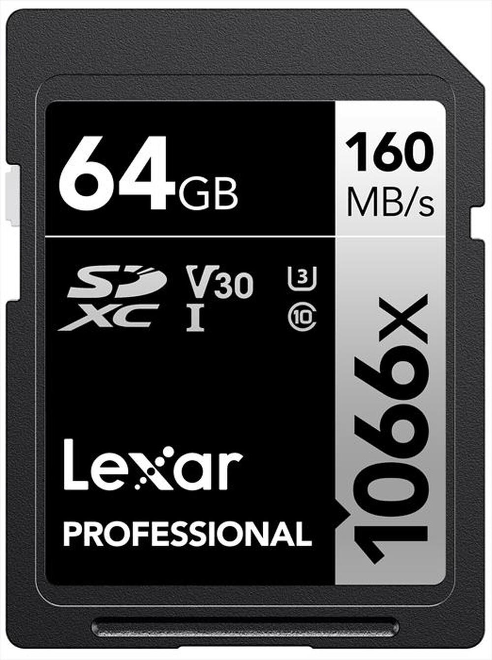 "LEXAR - 64GB PRO 1066X SDXC UHS-I V30-Black"