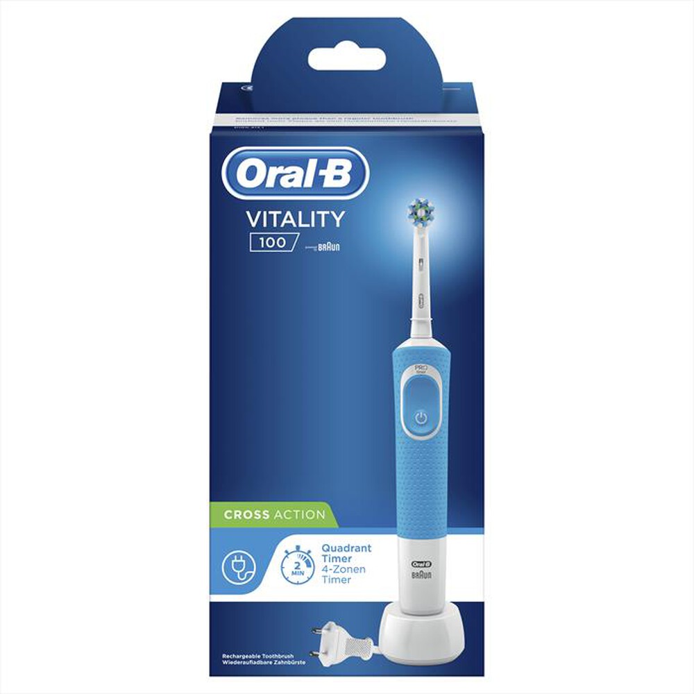 "ORAL-B - Spazzolino elettrico Vitality 100-Bianco/Celeste"