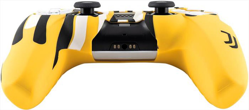 "QUBICK - CONTROLLER SKIN JUVENTUS PAINT BLEED (PS5)-Binco, Nero e Giallo"