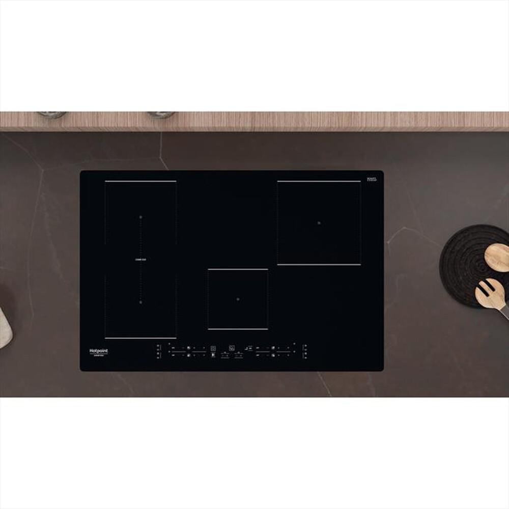 "HOTPOINT ARISTON - Piano cottura induzione HB 0577B NE 77 cm-Nero"