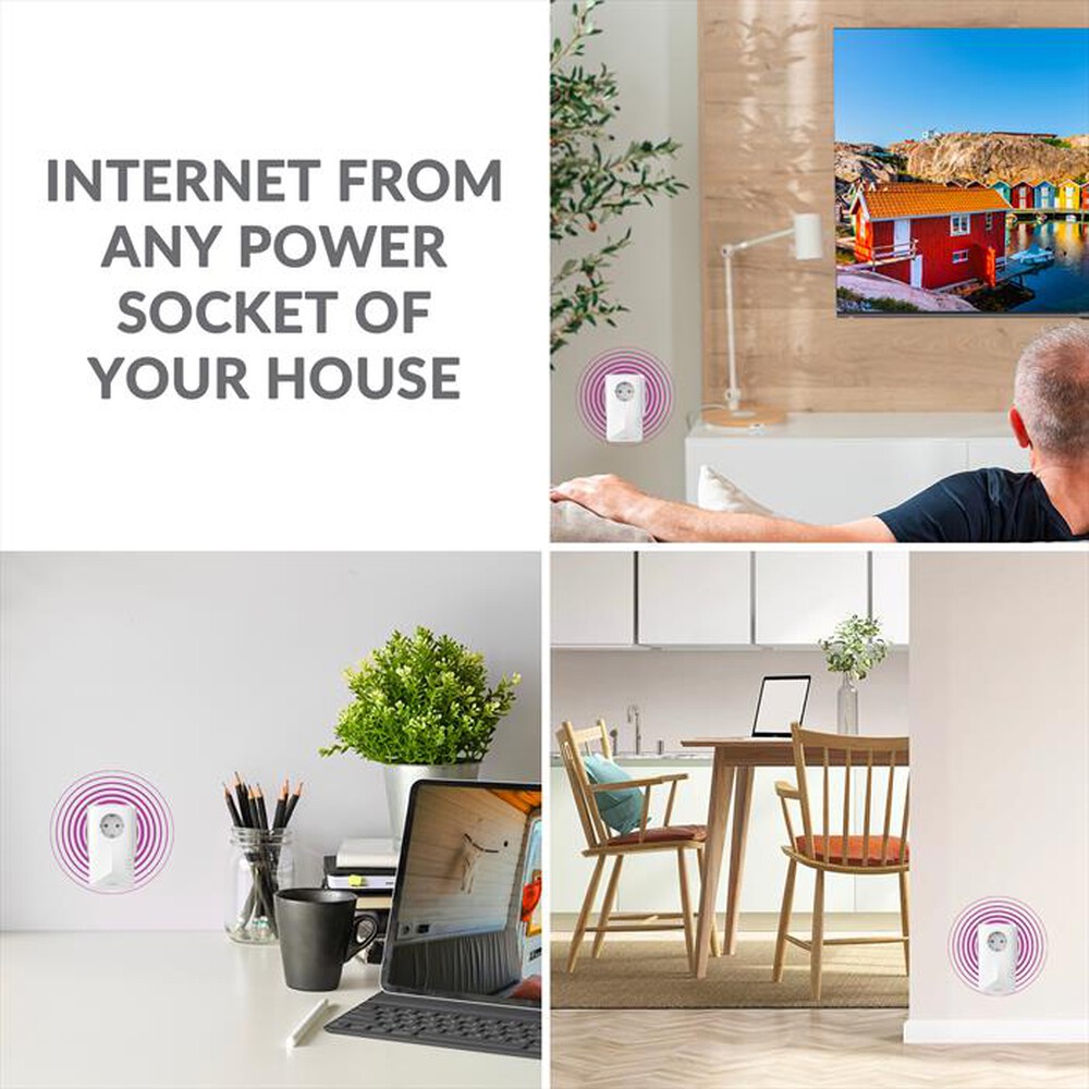 Immagine del prodotto STRONG - Kit 3 pezzi powerline POWERL1000TRIEUV2-bianco