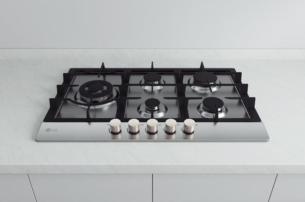"LG - Piano cottura a gas CBGZ3016S 75 cm-Inox"