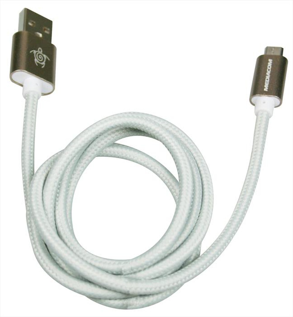 "MEDIACOM - Cavo micro USB in corda-Grigio"