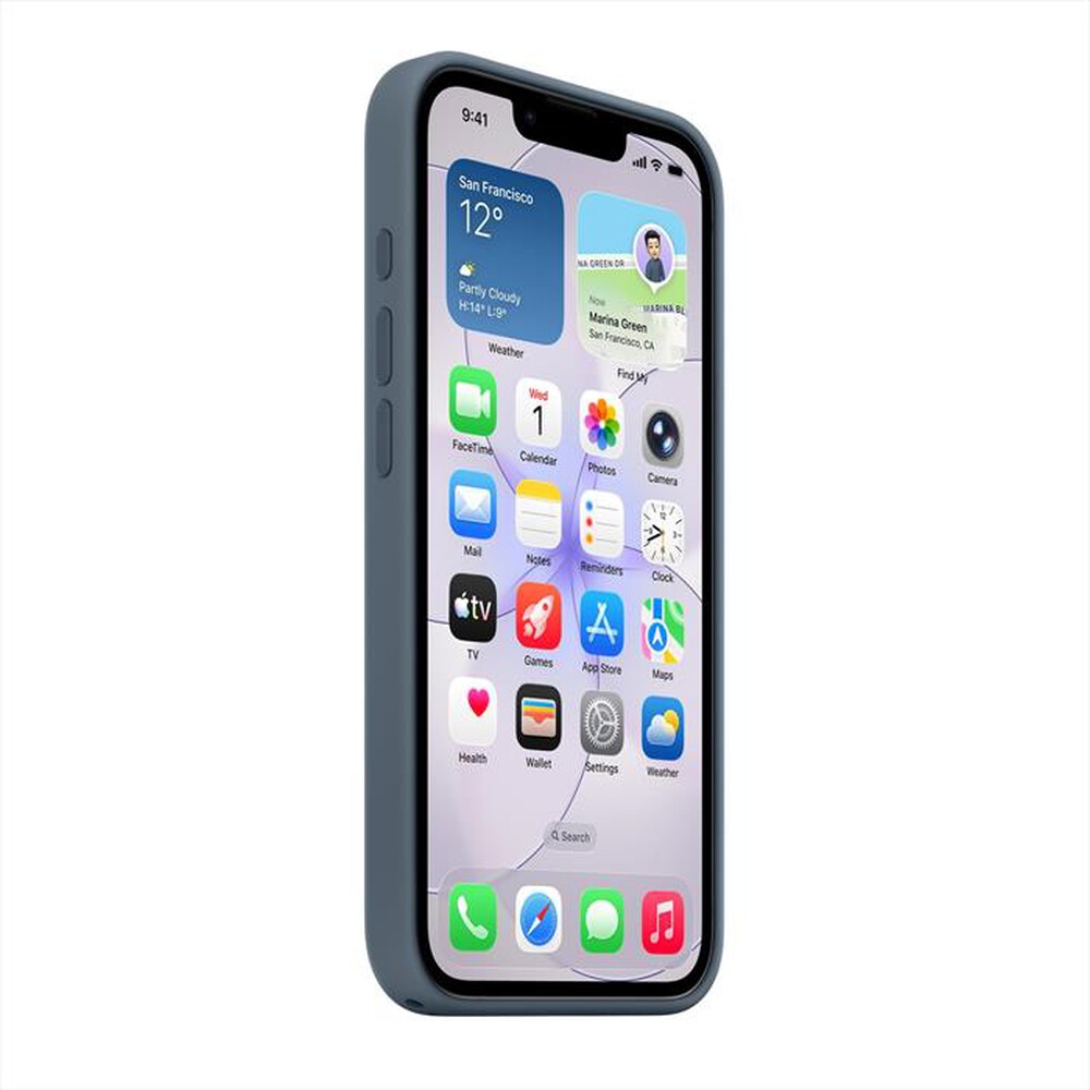 Immagine del prodotto APPLE - Custodia MagSafe in silicone per iPhone 17e-Blu salmastro