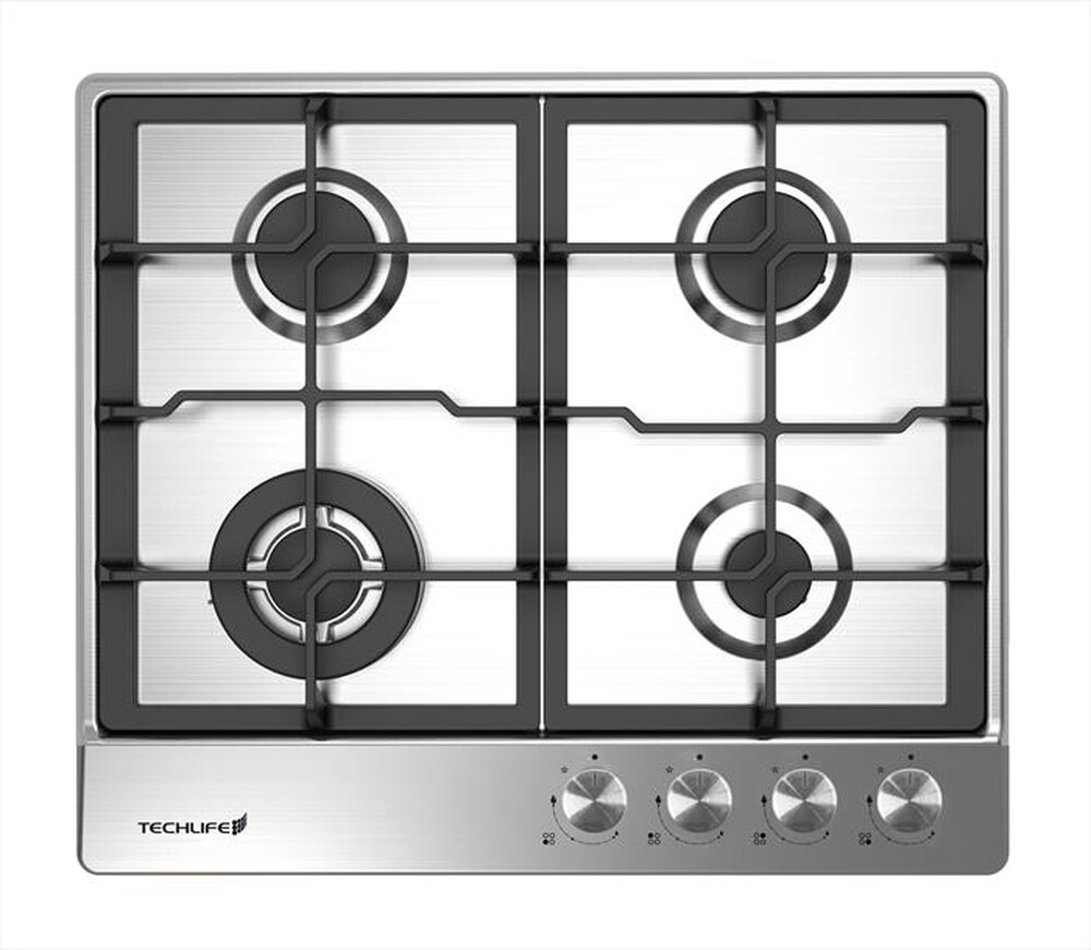 "TECHLIFE - Piano cottura a gas TFBIPCG60FGG 59 cm-Inox"