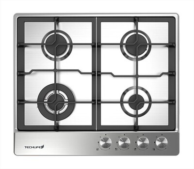 TECHLIFE - Piano cottura a gas TFBIPCG60FGG 59 cm-Inox