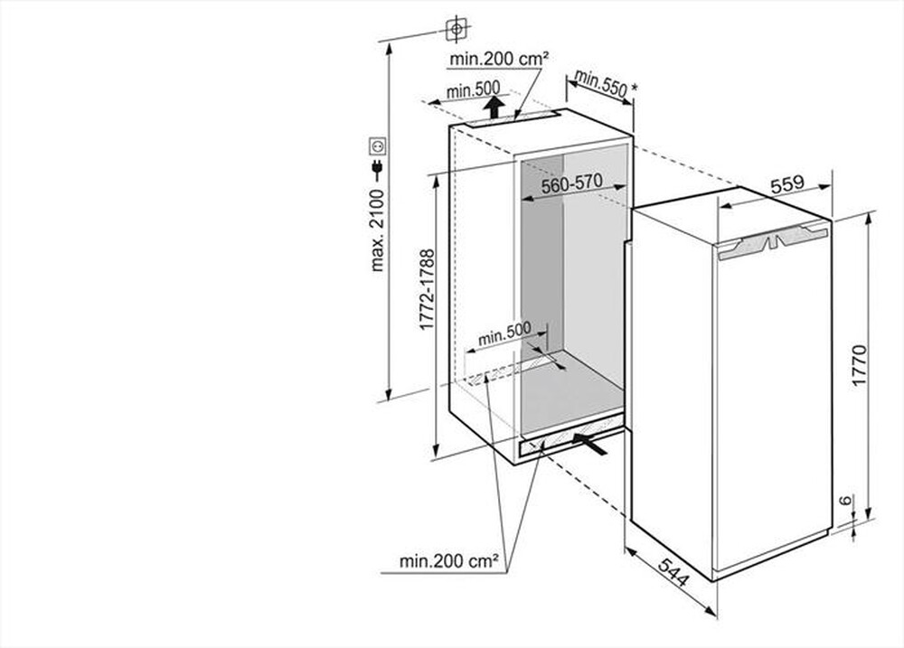 Immagine del prodotto LIEBHERR - Congelatore incasso SIGN 3524-21 Classe F 248 lt