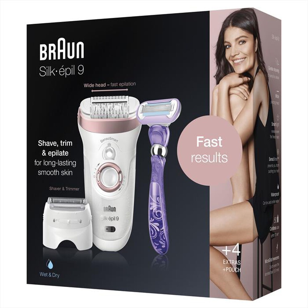 "BRAUN - Silk-épil 9 9-870-Bianco/Oro rosa"