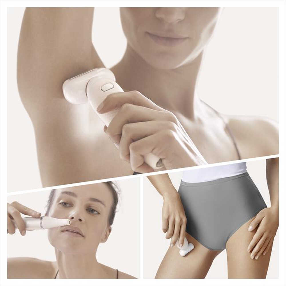 "BRAUN - SILK-ÉPIL 9 FLEX 9-300 BEAUTY SET EPILATORE-BIANCO/ORO"