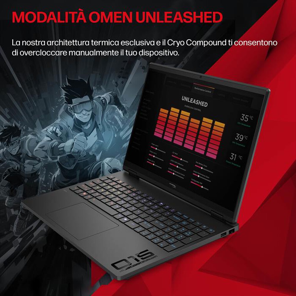 Immagine del prodotto HP - Notebook gaming HYPERX OMEN 15-GA0028NLX-Shadow Black