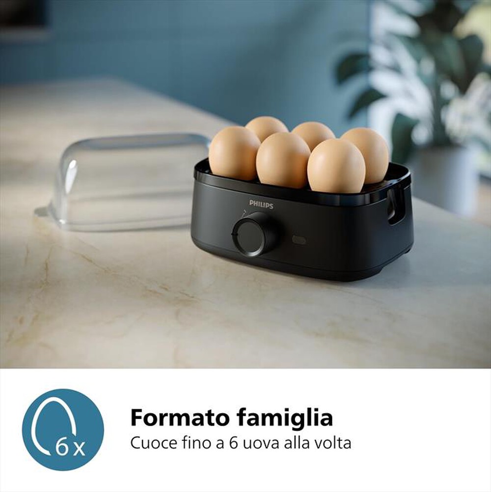 "PHILIPS - CUOCIUOVA SERIE 3000 HD9137/90-Nero"