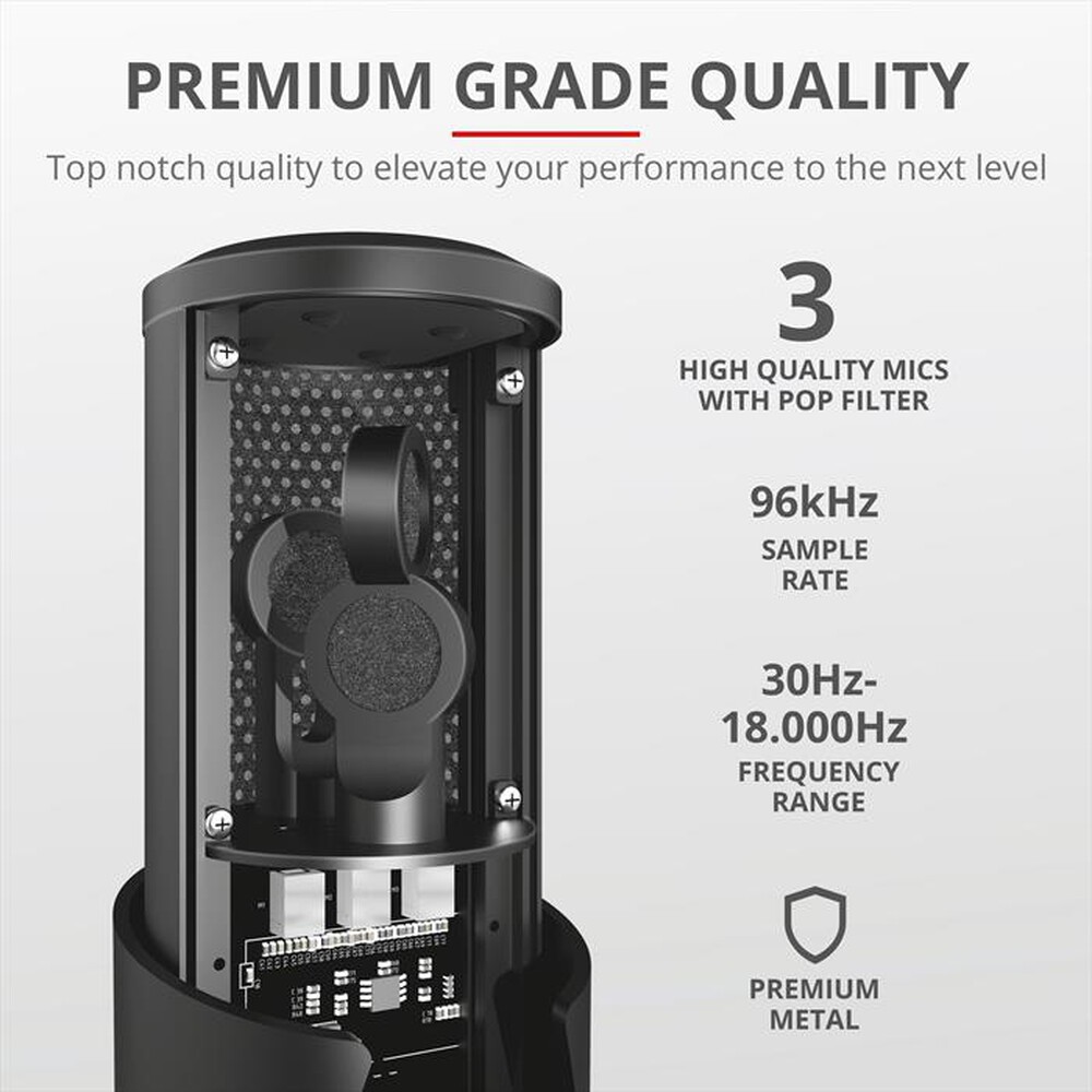 "TRUST - GXT258 FYRU 4IN1 STREAMING MIC-Black"